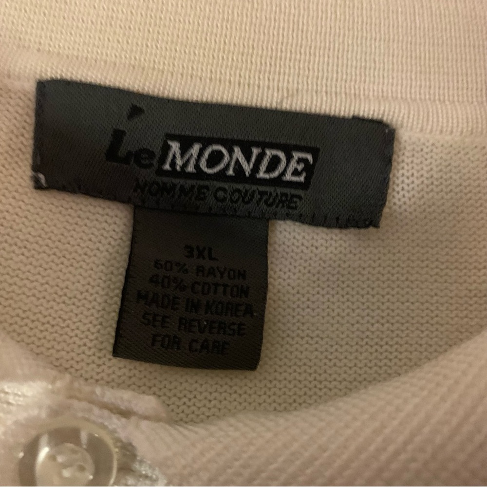 LeMonde Homme Couture Mens Three Button Sweater - Picture 3 of 3